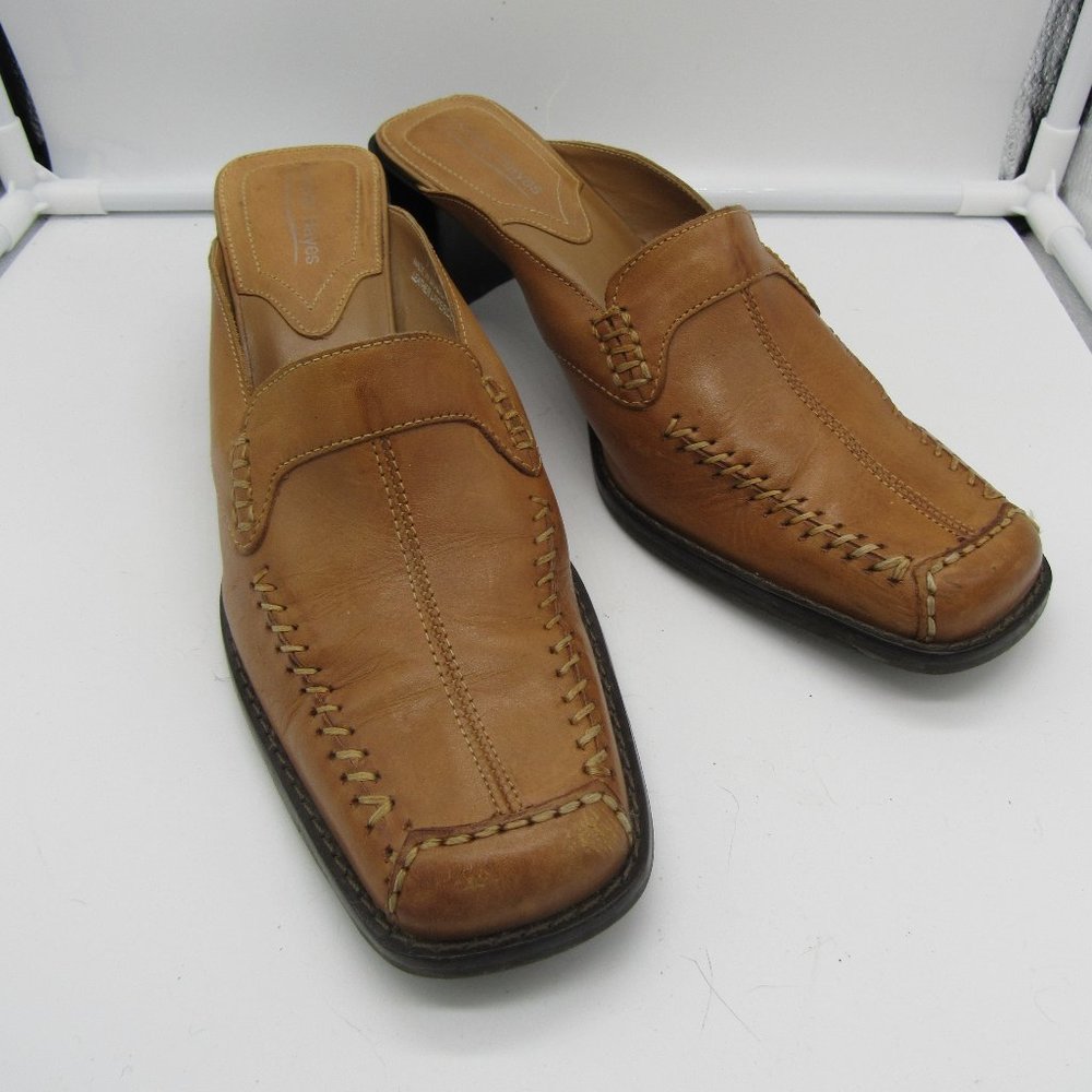 DENVER HAYES LEATHER SHOES. TAN. SIZE 7 1/2. - Picture 2 of 9